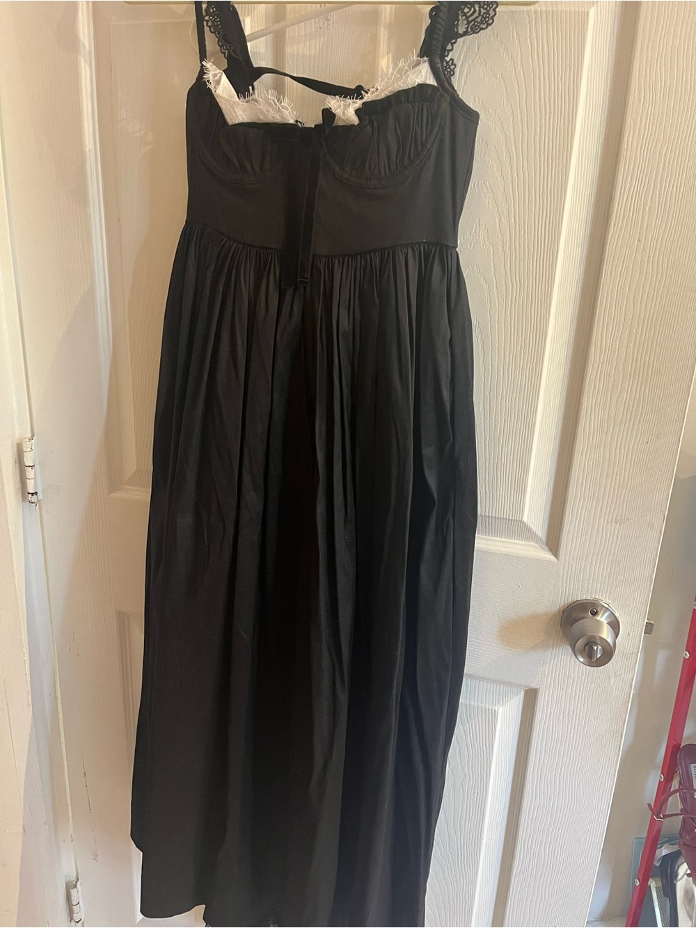 For Love and Lemons Midi Maxi Dress Doris Black Lace Bustier size XS - Picture 2 of 11